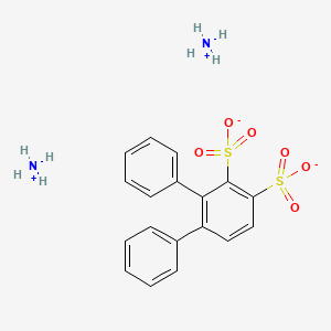 molecular formula C18H20N2O6S2 B12667056 (Terphenyl)disulphonic acid, ammonium salt CAS No. 83997-40-4