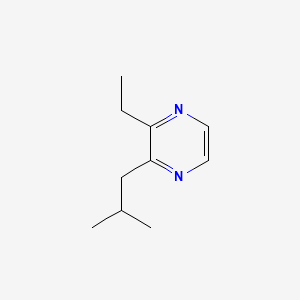 molecular formula C10H16N2 B12667067 Pyrazine, 2-ethyl-3-(2-methylpropyl)- CAS No. 38028-70-5