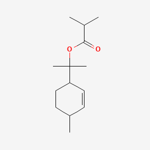 molecular formula C14H24O2 B12667084 1-Methyl-1-(4-methylcyclohex-2-enyl)ethyl isobutyrate CAS No. 94135-72-5