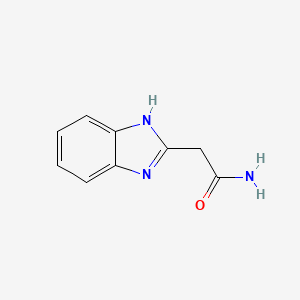molecular formula C9H9N3O B1266711 1H-Benzimidazole-2-acetamide CAS No. 60792-56-5