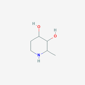 molecular formula C6H13NO2 B12667116 6-Deoxyfagomine CAS No. 197449-09-5