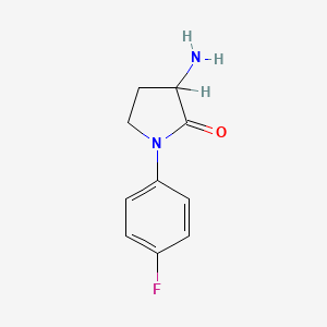 molecular formula C10H11FN2O B1266716 3-Amino-1-(4-fluorophenyl)pyrrolidin-2-one CAS No. 5301-36-0