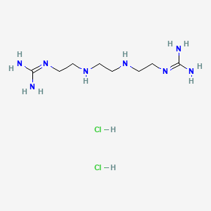 molecular formula C8H24Cl2N8 B12667161 2,5,8,11-Tetraazadodecanediamidine dihydrochloride CAS No. 83898-08-2