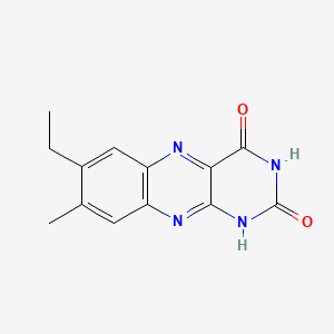 molecular formula C13H12N4O2 B12667187 Benzo(g)pteridine-2,4(1H,3H)-dione, 7-ethyl-8-methyl- CAS No. 63528-79-0