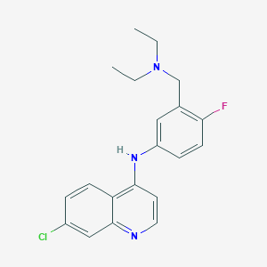 molecular formula C20H21ClFN3 B126672 4'-Dehydroxy-4'-fluoroamodiaquine CAS No. 155020-42-1