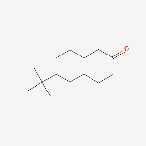molecular formula C14H22O B12667200 6-(1,1-Dimethylethyl)-3,4,5,6,7,8-hexahydronaphthalen-2(1H)-one CAS No. 69007-46-1