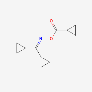 molecular formula C11H15NO2 B12667210 Dicyclopropyl-O-(cyclopropylcarbonyl) ketoneoxime CAS No. 83846-77-9