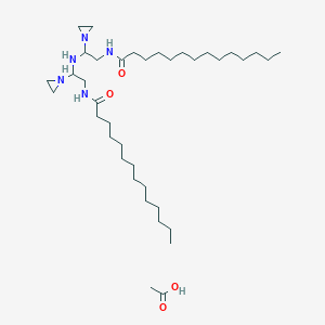 molecular formula C38H75N5O4 B12667212 N,N'-(Iminobis(ethyleneiminoethylene))bismyristamide monoacetate CAS No. 94023-36-6