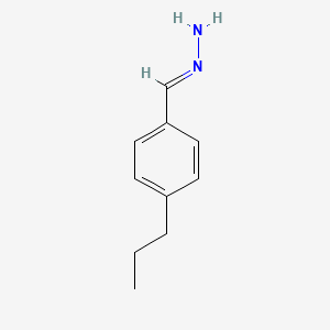 molecular formula C10H14N2 B12667221 4-n-Propylbenzal hydrazone CAS No. 93480-03-6