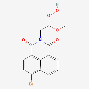 molecular formula C15H12BrNO5 B12667238 6-Bromo-2-(2-hydroperoxy-2-methoxyethyl)-1H-benz(de)isoquinoline-1,3(2H)-dione CAS No. 144268-68-8