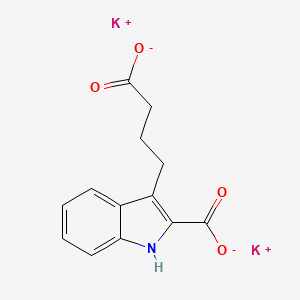 molecular formula C13H11K2NO4 B12667260 Dipotassium 2-carboxylato-1H-indole-3-butyrate CAS No. 94094-74-3