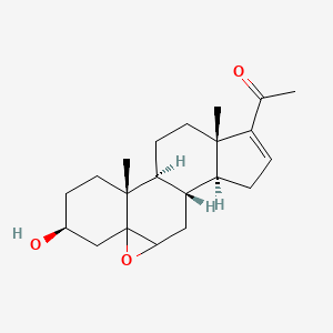 molecular formula C21H30O3 B12667271 5beta,6beta-Epoxy-3beta-hydroxypregn-16-en-20-one CAS No. 66879-99-0