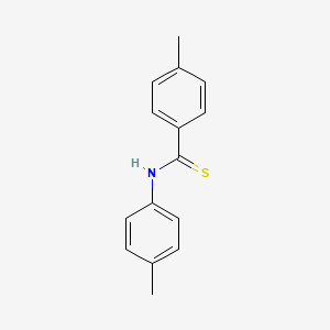 molecular formula C15H15NS B12667291 Benzenecarbothioamide, 4-methyl-N-(4-methylphenyl)- CAS No. 53724-39-3