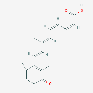 molecular formula C20H26O3 B126673 (2Z,4Z,6E,8E)-3,7-Dimethyl-9-(2,6,6-trimethyl-3-oxocyclohexen-1-yl)nona-2,4,6,8-tetraenoic acid CAS No. 112924-95-5