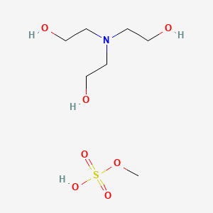 molecular formula C7H19NO7S B12667301 Tris(2-hydroxyethyl)ammonium methyl sulphate CAS No. 65104-50-9