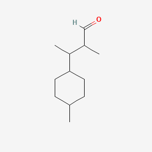 molecular formula C12H22O B12667321 alpha,beta,4-Trimethylcyclohexanepropionaldehyde CAS No. 85099-34-9