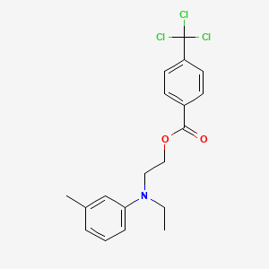 molecular formula C19H20Cl3NO2 B12667329 2-(Ethyl(3-methylphenyl)amino)ethyl 4-(trichloromethyl)benzoate CAS No. 86626-71-3