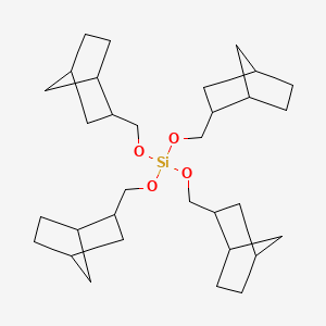 molecular formula C32H52O4Si B12667341 Tetrakis(bicyclo(2.2.1)hept-2-ylmethyl) orthosilicate CAS No. 94109-36-1