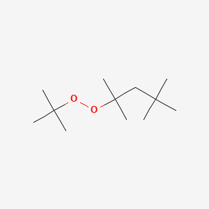 molecular formula C12H26O2 B12667349 tert-Butyl 1,1,3,3-tetramethylbutyl peroxide CAS No. 85153-88-4