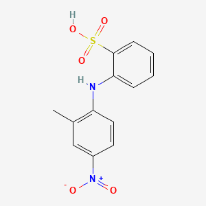 molecular formula C13H12N2O5S B12667362 ((2-Methyl-4-nitrophenyl)amino)benzenesulphonic acid CAS No. 71735-26-7