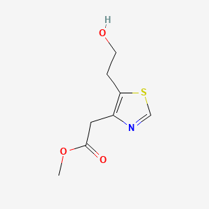 molecular formula C8H11NO3S B12667370 Methyl 5-(2-hydroxyethyl)thiazol-4-acetate CAS No. 71929-24-3