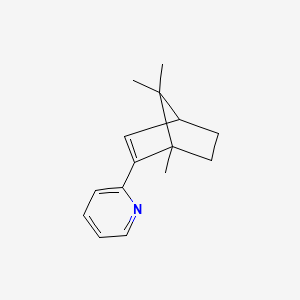 molecular formula C15H19N B12667381 2-(1,7,7-Trimethylbicyclo[2.2.1]hept-2-EN-2-YL)pyridine CAS No. 84731-75-9