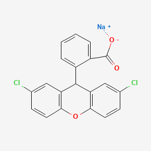 molecular formula C20H11Cl2NaO3 B12667385 Sodium 2-(2,7-dichloroxanthen-9-yl)benzoate CAS No. 71463-52-0