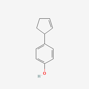 molecular formula C11H12O B1266739 p-(Cyclopent-2-en-1-yl)phenol CAS No. 6627-84-5