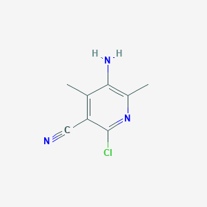 molecular formula C8H8ClN3 B1266743 5-氨基-2-氯-4,6-二甲基吡啶-3-碳腈 CAS No. 6972-36-7