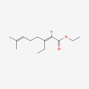 molecular formula C13H22O2 B12667451 Ethyl 3-ethyl-7-methyl-2,6-octadienoate CAS No. 63584-40-7