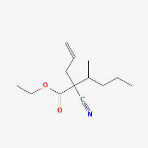molecular formula C13H21NO2 B12667463 Ethyl 2-allyl-2-cyano-3-methylhexanoate CAS No. 33422-23-0