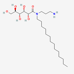 molecular formula C23H48N2O6 B12667468 N-(3-Aminopropyl)-N-tetradecyl-D-gluconamide CAS No. 93840-73-4