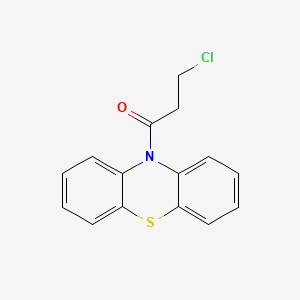 molecular formula C15H12ClNOS B1266747 3-Chloro-1-phenothiazin-10-yl-propan-1-one CAS No. 4091-91-2