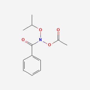 molecular formula C12H15NO4 B12667524 N-(Acetoxy)-N-(1-methylethoxy)benzamide CAS No. 139259-64-6