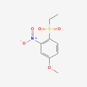 molecular formula C9H11NO5S B12667604 4-(Ethylsulphonyl)-3-nitroanisole CAS No. 80036-85-7