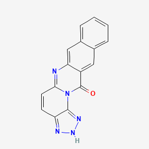 molecular formula C16H9N5O B12667608 3,5,6,7,12-pentazapentacyclo[11.8.0.03,11.04,8.015,20]henicosa-1(21),4,7,9,11,13,15,17,19-nonaen-2-one CAS No. 126861-35-6