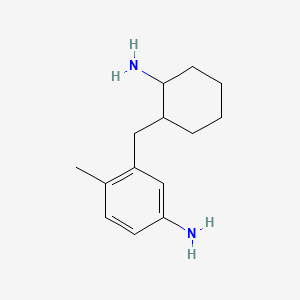 molecular formula C14H22N2 B12667651 3-((2-Aminocyclohexyl)methyl)-p-toluidine CAS No. 90680-57-2