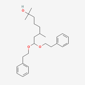 molecular formula C26H38O3 B12667691 2,6-Dimethyl-8,8-bis(2-phenylethoxy)octan-2-ol CAS No. 93894-29-2