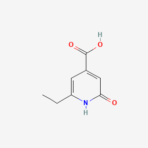 molecular formula C8H9NO3 B1266770 6-Ethyl-2-oxo-1,2-dihydropyridine-4-carboxylic acid CAS No. 97659-42-2