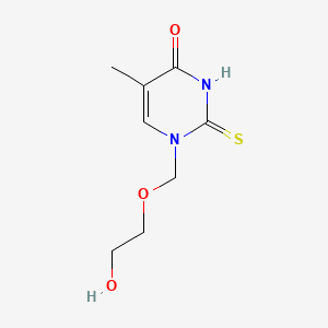 molecular formula C8H12N2O3S B12667707 1-((2-Hydroxyethoxy)methyl)-2-thiothymine CAS No. 132885-30-4