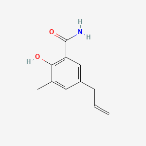 molecular formula C11H13NO2 B12667728 Salicylamide, 5-allyl-3-methyl- CAS No. 91132-89-7