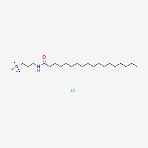 molecular formula C24H51ClN2O B12667729 Trimethyl-3-((1-oxooctadecyl)amino)propylammonium chloride CAS No. 22890-18-2