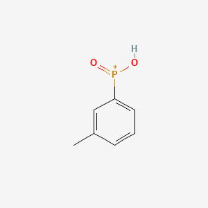molecular formula C7H8O2P+ B12667743 Phosphinic acid, (3-methylphenyl)- CAS No. 137622-08-3