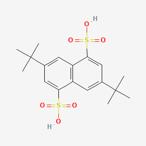 molecular formula C18H24O6S2 B12667752 3,7-Di-tert-butylnaphthalene-1,5-disulphonic acid CAS No. 47486-75-9