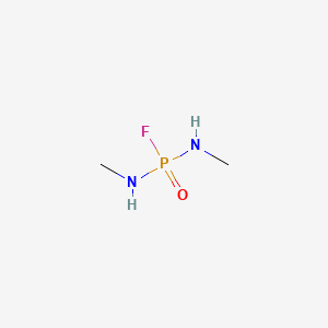 molecular formula C2H8FN2OP B12667767 Phosphorodiamidic fluoride, N,N'-dimethyl- CAS No. 358-05-4