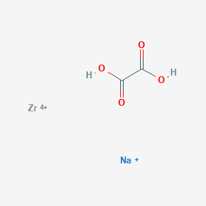 molecular formula C2H2NaO4Zr+5 B12667789 Oxalic acid, sodium zirconium salt CAS No. 84074-45-3