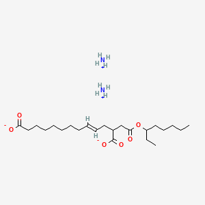 molecular formula C23H46N2O6 B12667798 Diammonium 3-octyl dodec-4-ene-1,2,12-tricarboxylate CAS No. 97358-60-6