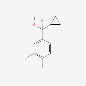 molecular formula C12H16O B12667832 alpha-Cyclopropyl-3,4-dimethylbenzyl alcohol CAS No. 83949-35-3