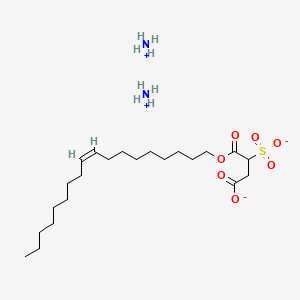 molecular formula C22H46N2O7S B12667842 Diammonium (Z)-1-(octadec-9-enyl) 2-sulphonatosuccinate CAS No. 94213-66-8