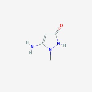 molecular formula C4H7N3O B1266786 5-氨基-1-甲基-1H-吡唑-3-醇 CAS No. 54167-77-0